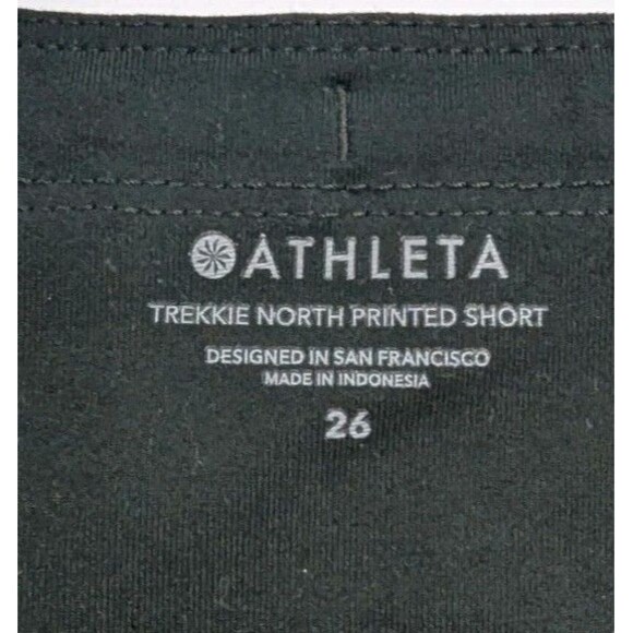 Women's Athleta Trekkie North Printed Shorts Size 26 Ripstop Outdoors Army Green - Picture 3 of 13